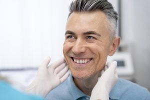 person within a dental implant appointment